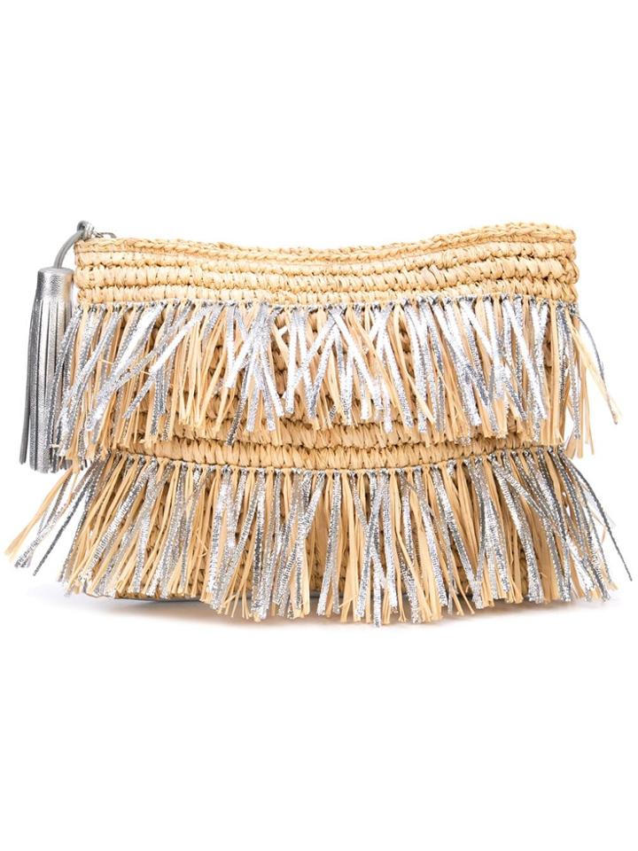 Loeffler Randall Fringed Clutch - Yellow