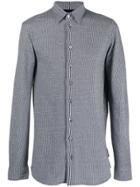 Emporio Armani Long-sleeved Patterned Shirt - Blue