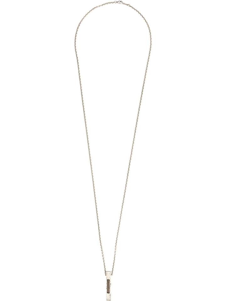 Tobias Wistisen Quartz Bar Pendant Necklace - Silver