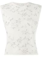 Giambattista Valli Floral Embroidered Knitted Top - White