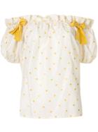 Christian Dior Pre-owned Ribbon Off-the-shoulder Blouse - Yellow