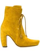 Lanvin 150mm Ankle Lace-up Boots - Yellow