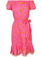 Belted Dress - Women - Cotton - L, Pink/purple, Cotton, Trina Turk