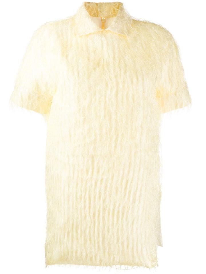 Jil Sander Fluffy Knitted Shirt - Yellow