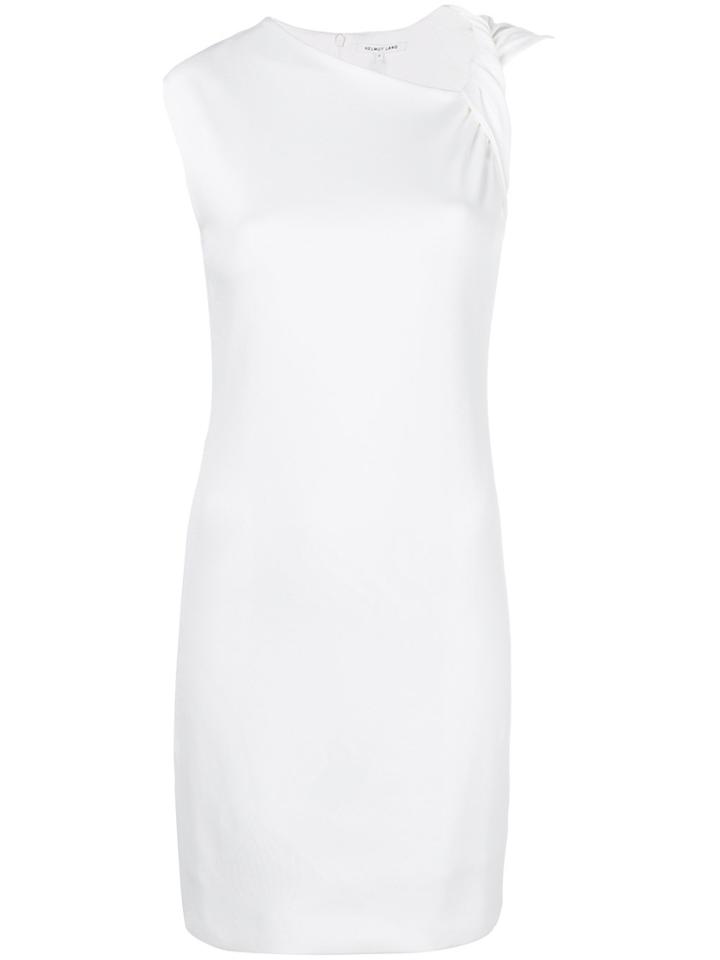 Helmut Lang Twisted Shoulder Shift Dress - White