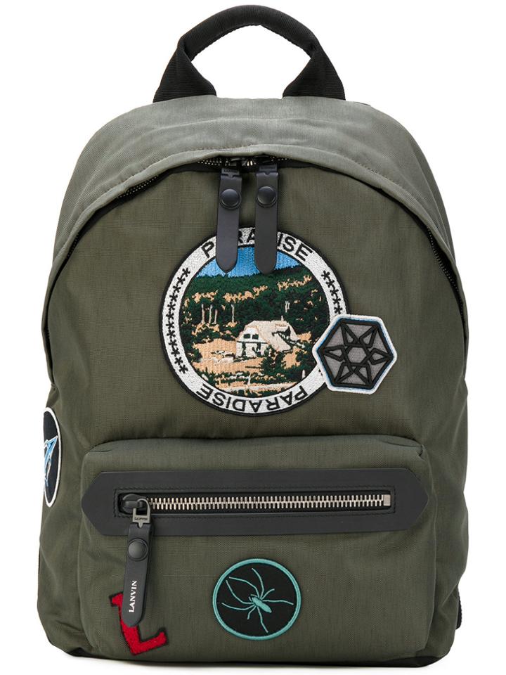 Lanvin Patch Detail Backpack - Green