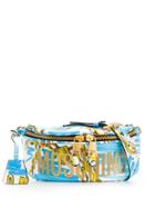 Moschino Chain Print Belt Bag - Blue