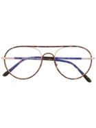 Tom Ford Eyewear Aviator Shaped Glasses - Brown
