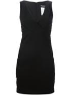 Dsquared2 V-neck Dress, Women's, Size: 40, Black, Polyester/spandex/elastane/viscose/virgin Wool