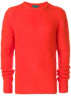 Paura Classic Knitted Sweater - Yellow & Orange