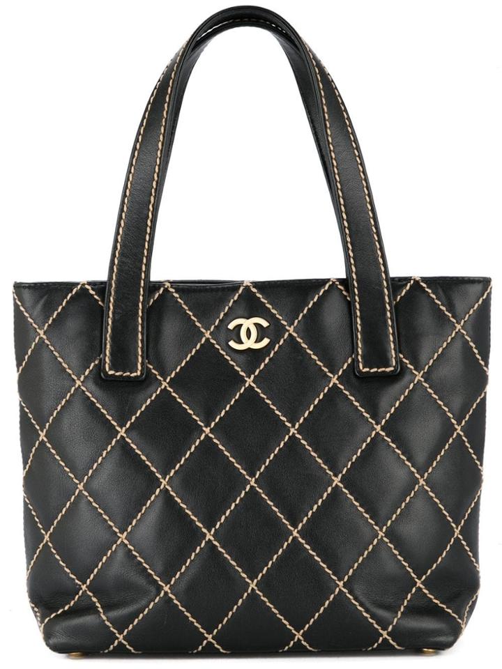 Chanel Vintage Wild Stitch Tote - Black