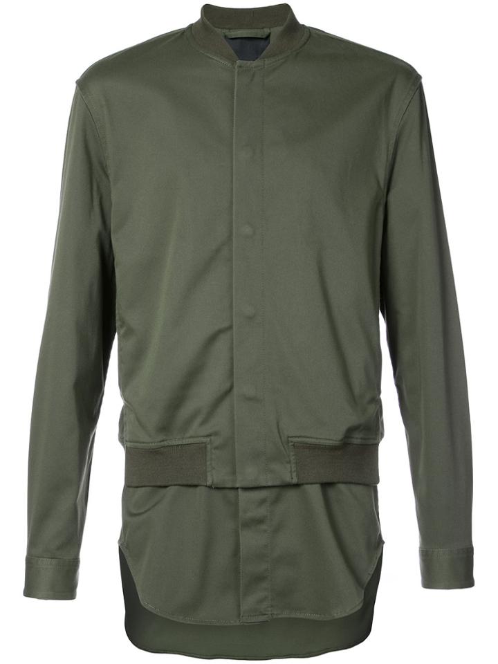 3.1 Phillip Lim Classic Bomber Shirt Jacket - Green