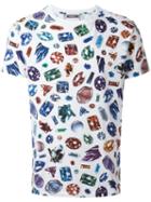 Moschino Jewel Print T-shirt, Men's, Size: 50, White, Cotton