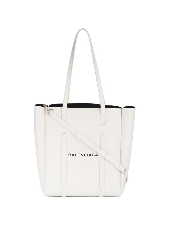 Balenciaga White Everyday Small Leather Tote Bag