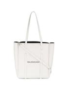 Balenciaga White Everyday Small Leather Tote Bag