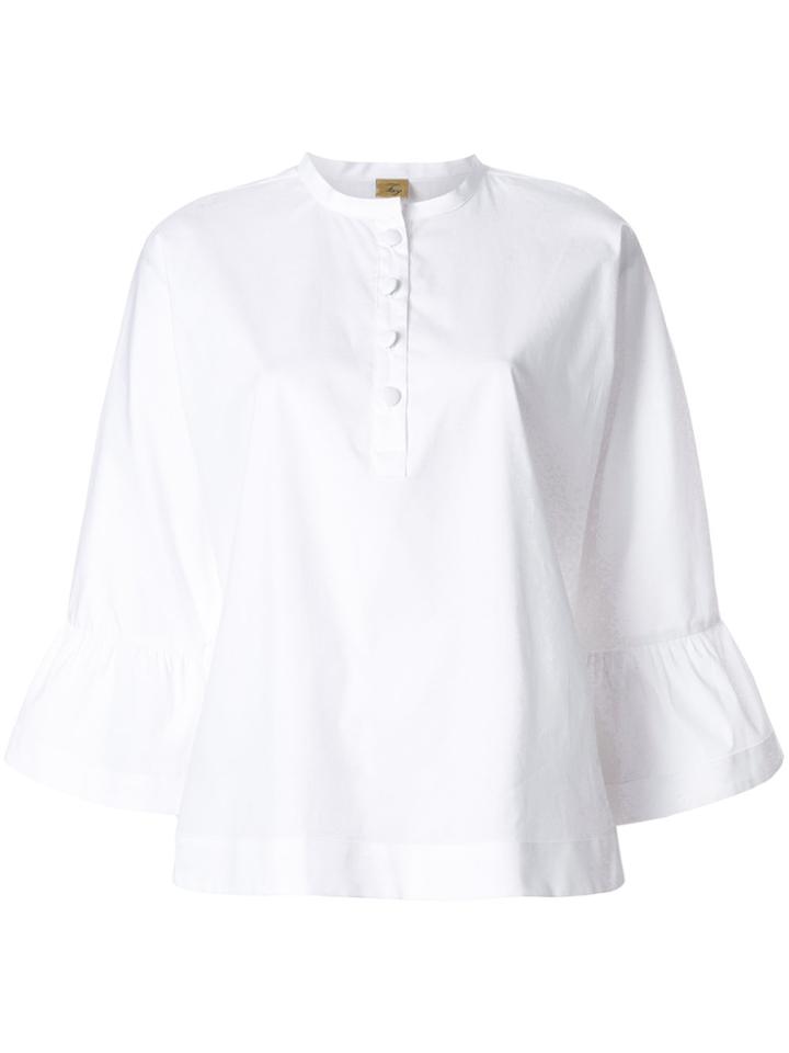 Fay Flared-sleeve Blouse - White