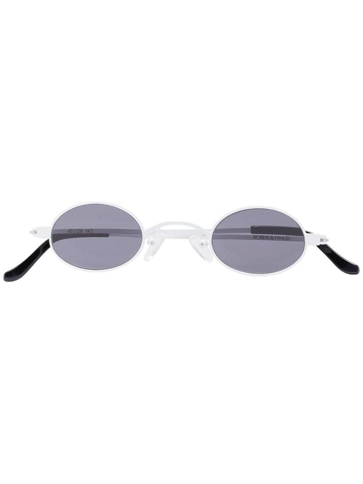 Roberi & Fraud White Doris Sunglasses