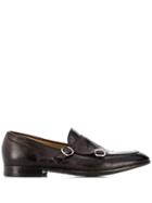Green George Buckled Monk Shoes - Brown
