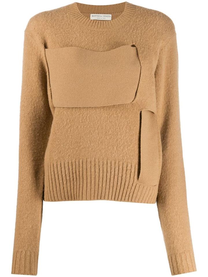 Bottega Veneta Wide Woven Strap Jumper - Neutrals