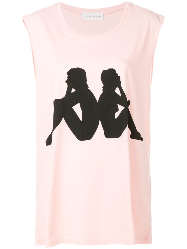 Faith Connexion Kappa Long Tank Top - Pink & Purple