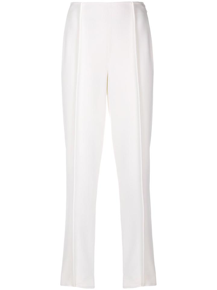 Giorgio Armani Raised Seam Straight Leg Trousers - White
