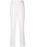 Giorgio Armani Raised Seam Straight Leg Trousers - White