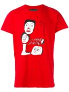 Claire Barrow 'time' T-shirt, Adult Unisex, Size: Xl, Red, Cotton