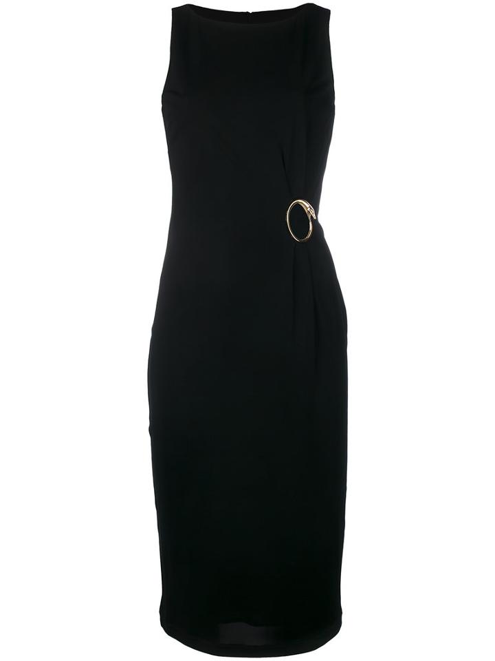 Cavalli Class - Pierce Applique Fitted Dress - Women - Polyester/viscose - 40, Women's, Black, Polyester/viscose