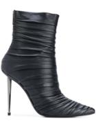 Tom Ford Ruched Stiletto Ankle Boots - Black