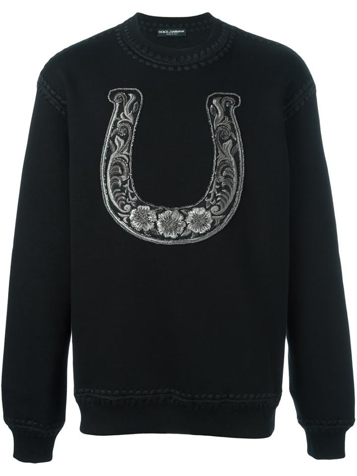 Dolce & Gabbana Embroidered Horseshoe Sweatshirt