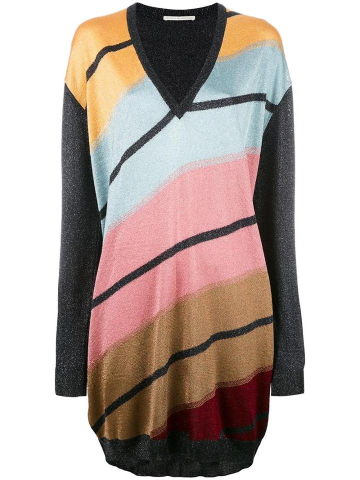 Marco De Vincenzo Striped Long Jumper, Women's, Size: 38, Acetate/polyester/polyamide