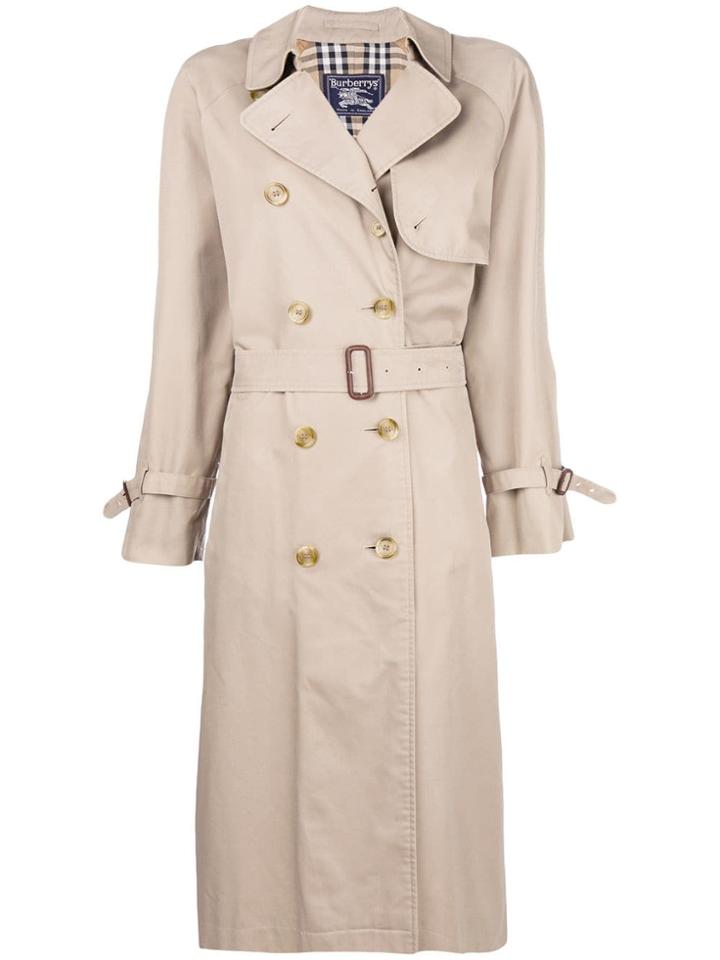 Burberry Vintage 1990's Classic Trench Coat - Nude & Neutrals