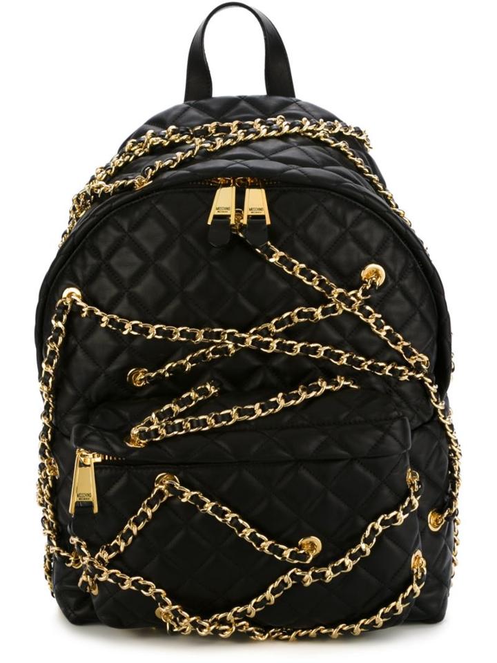 Moschino Quilted Backpack With Chains