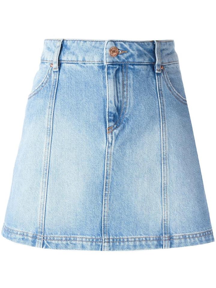 Isabel Marant Étoile Denim Mini Skirt, Women's, Size: 38, Blue, Cotton