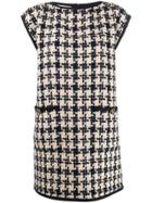 Gucci Houndstooth Shift Dress - Neutrals