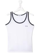 Boss Kids Logo Band Vest - White