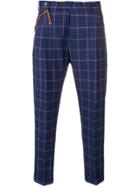 Berwich Check Tailored Trousers - Blue