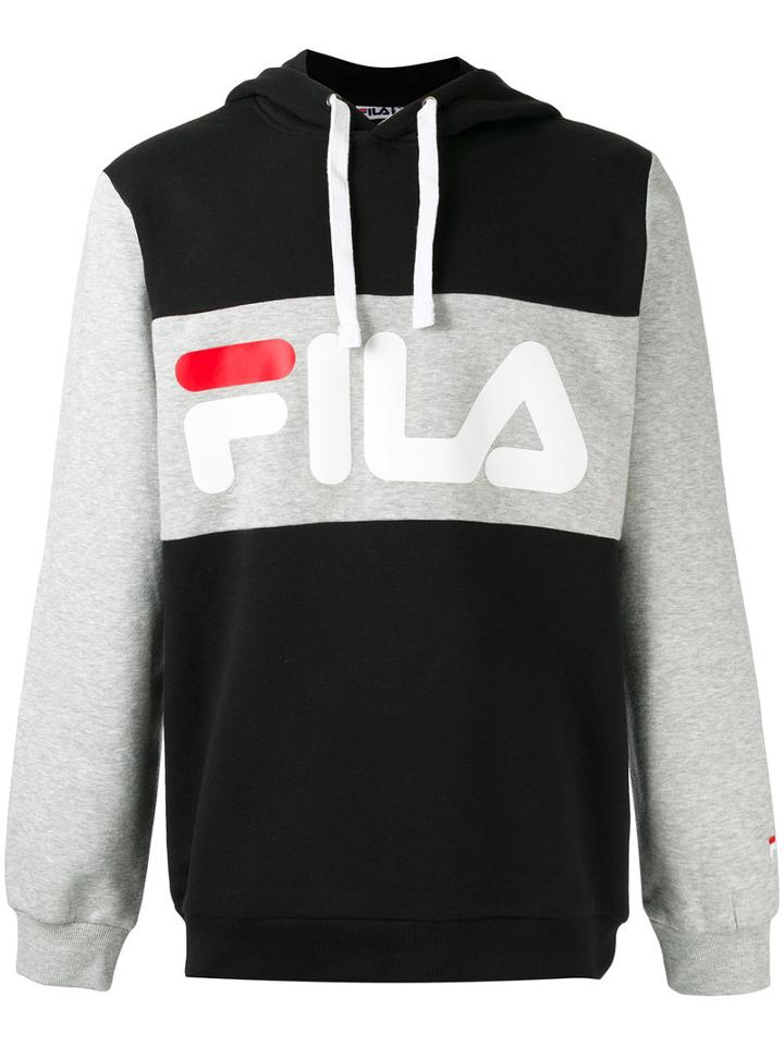 Fila Fila Print Hoodie, Men's, Size: Small, Black, Cotton/polyester