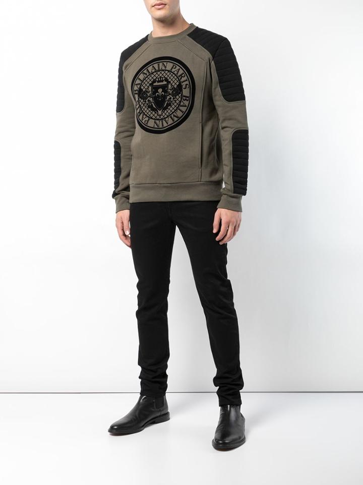 Balmain Logo Sweatshirt - Green