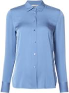 Vince Classic Shirt, Women's, Size: Xs, Blue, Silk/spandex/elastane