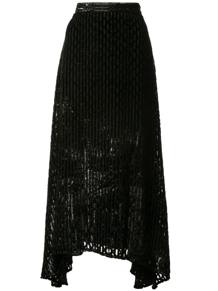 Rachel Comey Gimlet Burnout Lurex Skirt - Black