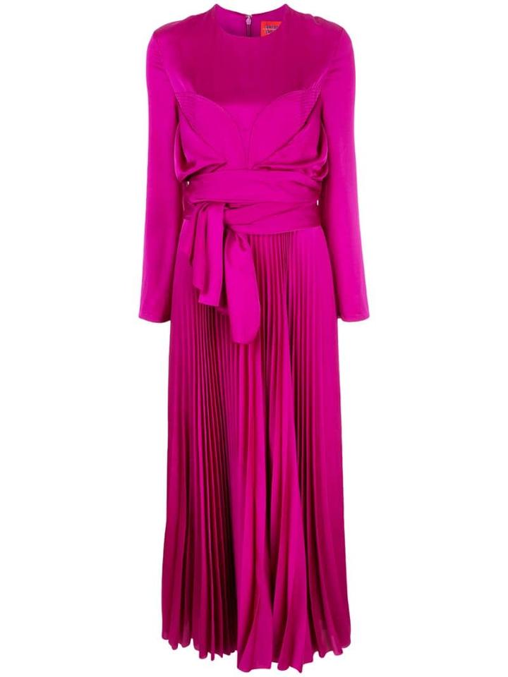 Solace London Pleated Maxi Dress - Purple