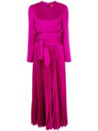 Solace London Pleated Maxi Dress - Purple