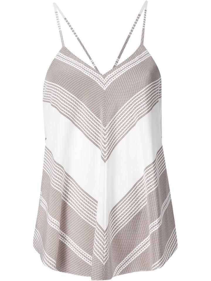 Derek Lam 10 Crosby Striped Top, Women's, Size: 0, White, Silk