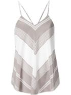 Derek Lam 10 Crosby Striped Top, Women's, Size: 0, White, Silk