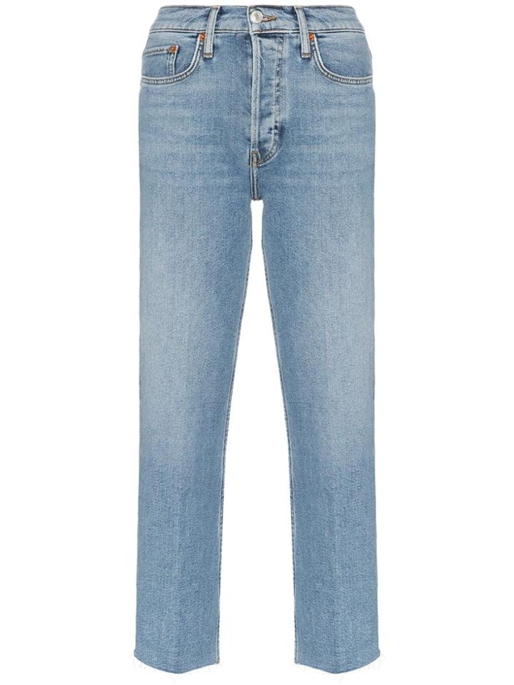 Re/done Stovepipe High-waist Jeans - Blue