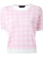 Rochas Checked Knit Top