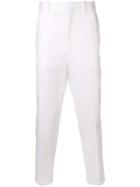 Neil Barrett High Waisted Tapered Trousers - White