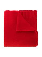 Dolce & Gabbana Kids - Bow Applique Scarf - Kids - Virgin Wool - One Size, Red