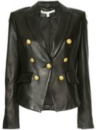 Veronica Beard Cooke Leather Jacket - Black